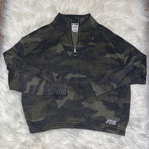 VS pink camo quarter zip
